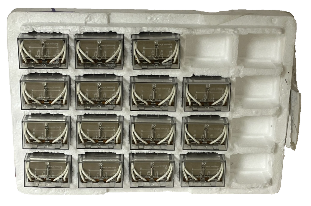 Lot of 15 Omron LY4-DC24 Power Relays | 24VDC 10A 4PDT | New Surplus Partial Box