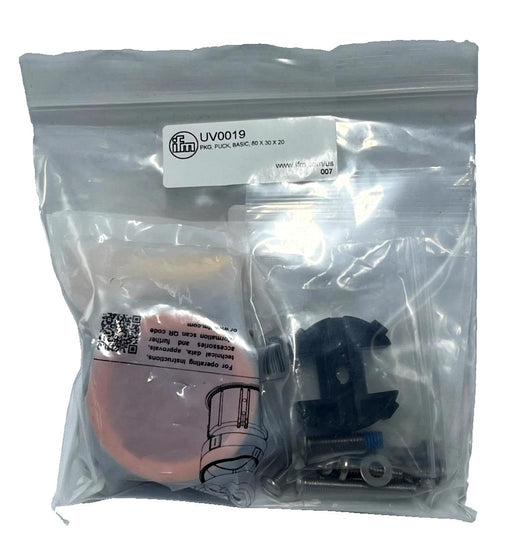 IFM UV0019 Valve Target Puck Kit - 80x30x20 w/ E12517 Puck, E12526 Spacer