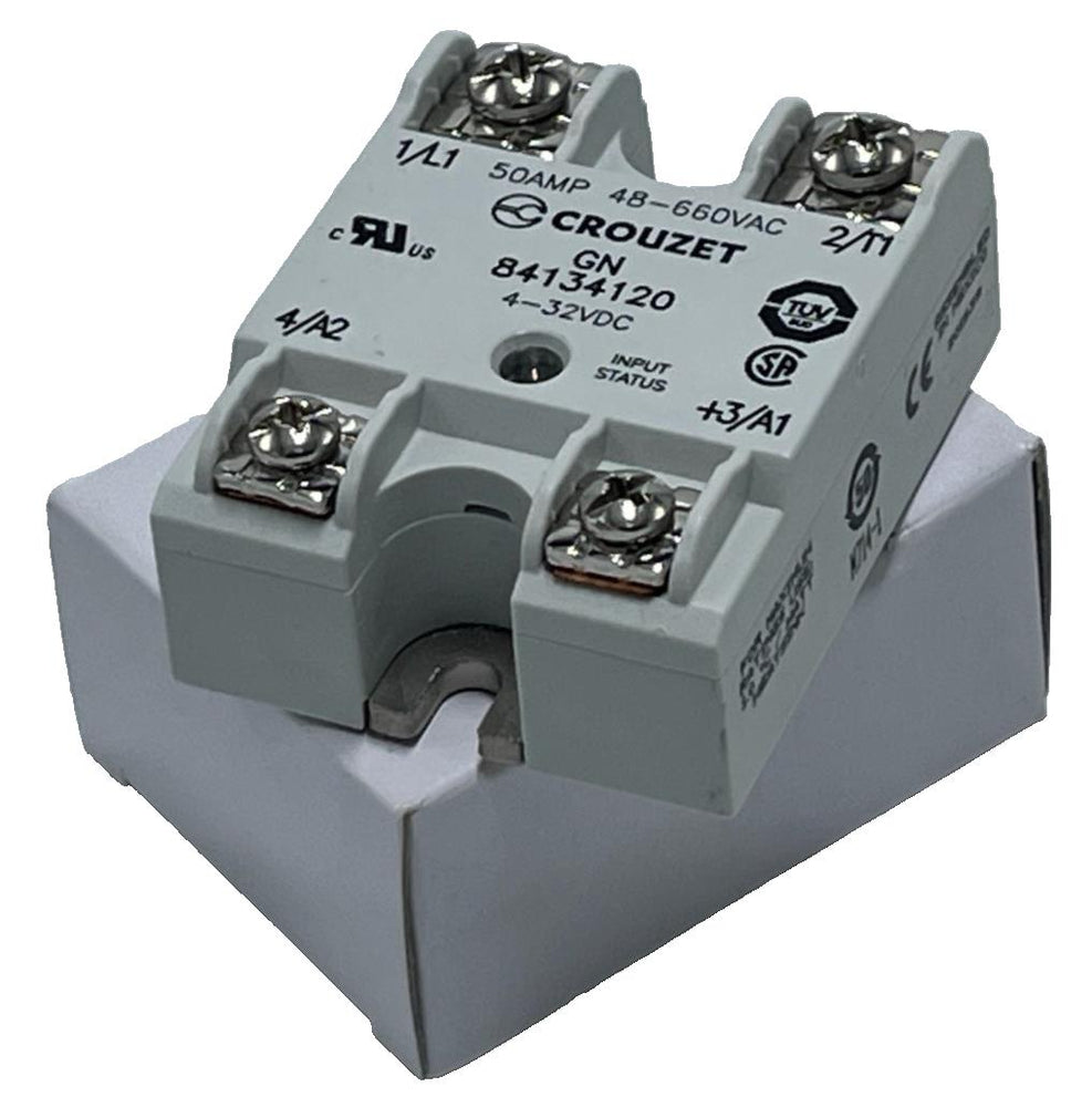 Crouzet 84134120 Solid State Relay - 50A, 48-660VAC Output, 4-32VDC Control