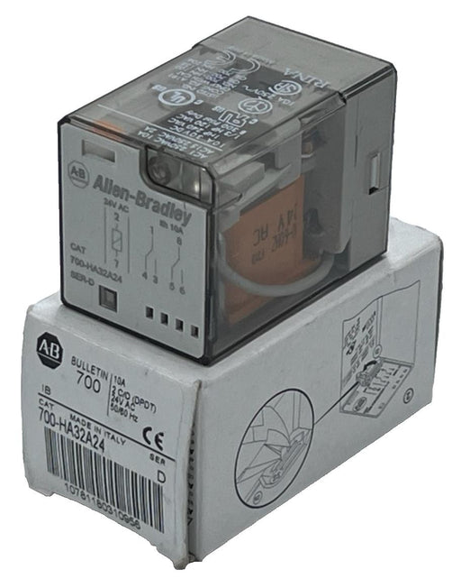 Allen Bradley 700-HA32A24 Relay - Series D, 24V AC Coil, 8-Pin, 10A DPDT
