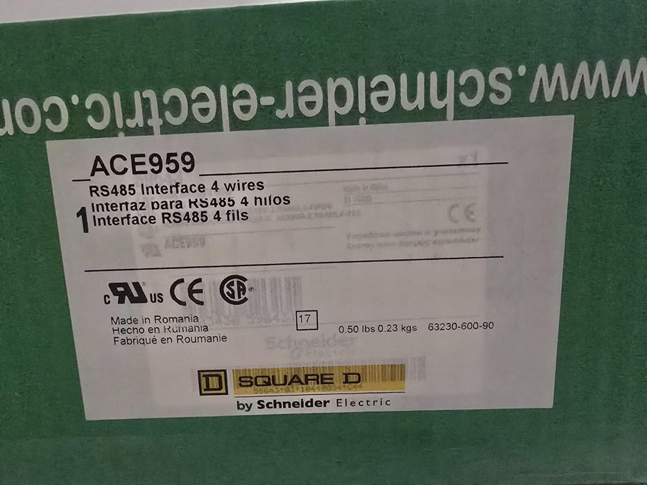 Schneider Electric 59643 | ACE959 RS485 Comm. Interface w/CCA612 | 59663 Cord