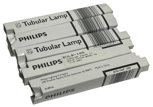 (5) Philips 20T6-1/2/IF Tubular Light Bulbs 20W 120V Frosted Intermediate E17