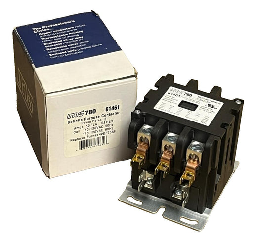 Mars 780 Contactor 61461 3-Pole 50 Amp 120V Coil - Replaces Furnas 42DF35AF