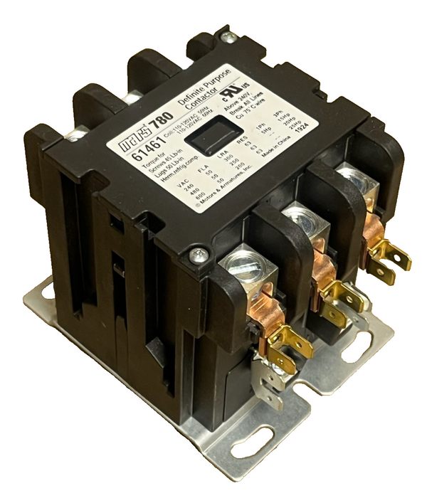 Mars 780 Contactor 61461 3-Pole 50 Amp 120V Coil - Replaces Furnas 42DF35AF