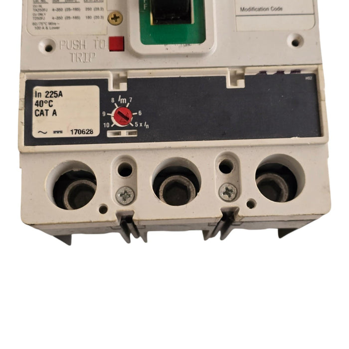 Eaton JGE3250NN | J250E Circuit Breaker 250A 3P 600V 69D2551G10 w/225A Trip NSNP