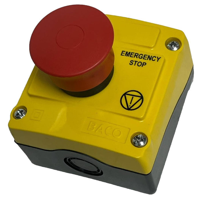 Baco 224-221 Emergency Stop Button 22mm Red Mushroom Head E-Stop Control Station