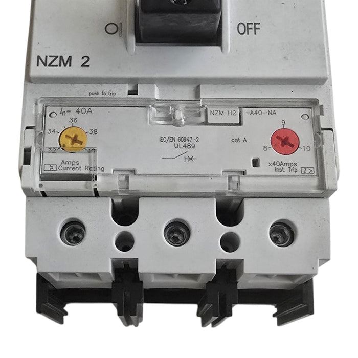 Eaton Moeller NZMH2-A40-BT-NA | 107800 MCCB Circuit Breaker 3P 40A 600V w/Trip