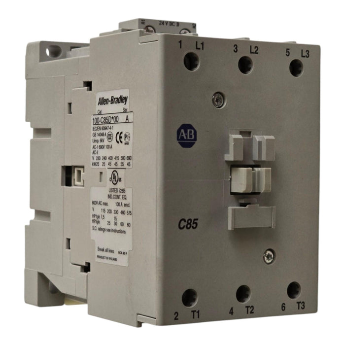 Allen Bradley 100-C85DJ00 /A 100-C IEC Contactor 85A 24VDC-Coil 100-C85D*00 NSNP