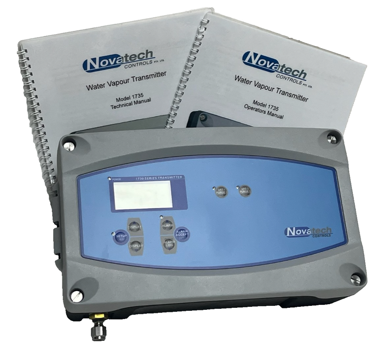 Novatech Controls 1735 Water Vapour Transmitter 1730 Ser. 100-240VAC w/ Manuals
