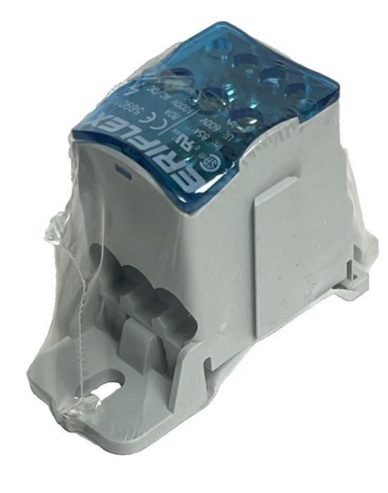 Lot of 2 nVent ERIFLEX 569010 UD-80A Distribution Block 80A 1-Pole 690V NSMP