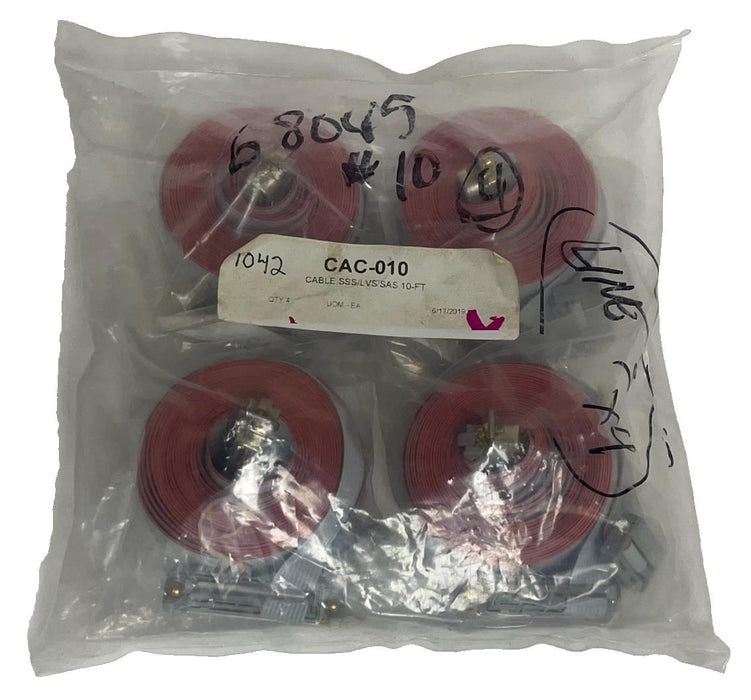 Lot of 4 New Surplus CAC-010 Cables SSS/LVS/SAS 10-FT Industrial Power Cord NSFS