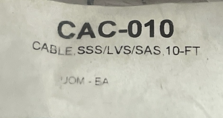 Lot of 4 New Surplus CAC-010 Cables SSS/LVS/SAS 10-FT Industrial Power Cord NSFS