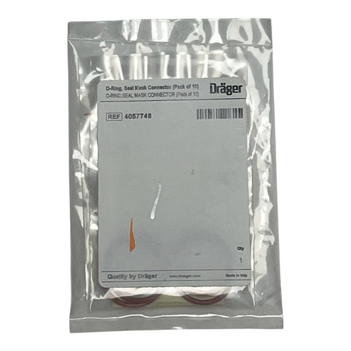 Lot of 10 Dräger 4057748 O-Ring Seal Mask Connector LDV Orange - New Sealed Bag
