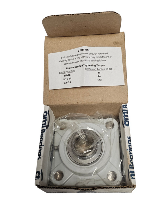 NIB AMI BEARINGS MUCFPL205-16W FLANGE-MOUNT BALL BEARING UNIT 4-BOLT