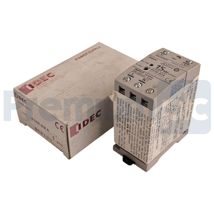 IDEC PS5R-B24 | PS5R Series Power Supply 15W 24VDC 0.6A DIN Rail Mount NSMP