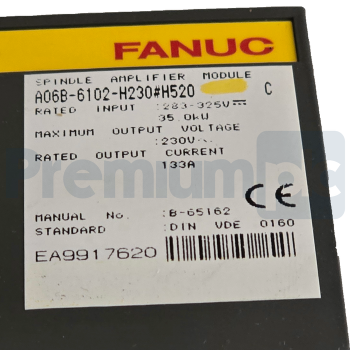FANUC A06B-6102-H230#H520 Alpha SPM-30 Spindle Amplifier Module  | REPAIRED