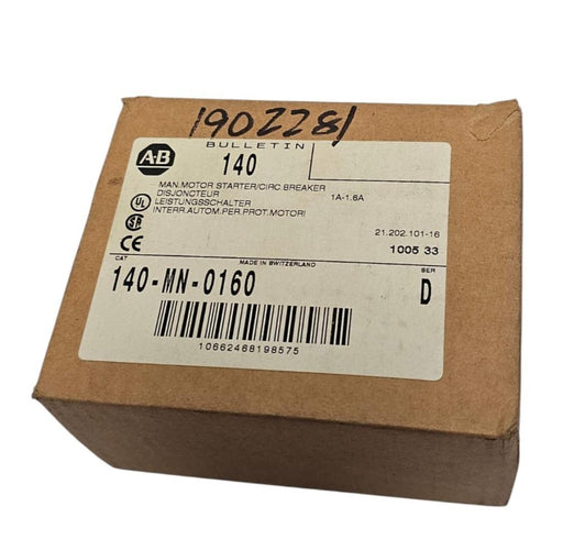 NIB ALLEN BRADLEY 140-MN-0160 STARTER MOTOR PROTECTOR 1-1.6 AMP SER. D