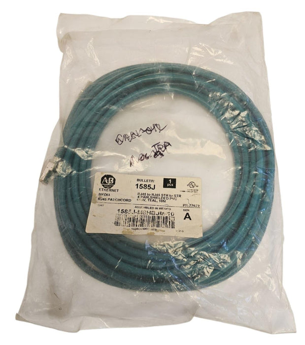 NEW ALLEN BRADLEY 1585J-M8HBJM-10 ETHERNET MEDIA RJ45 PATCHCORD SER. A