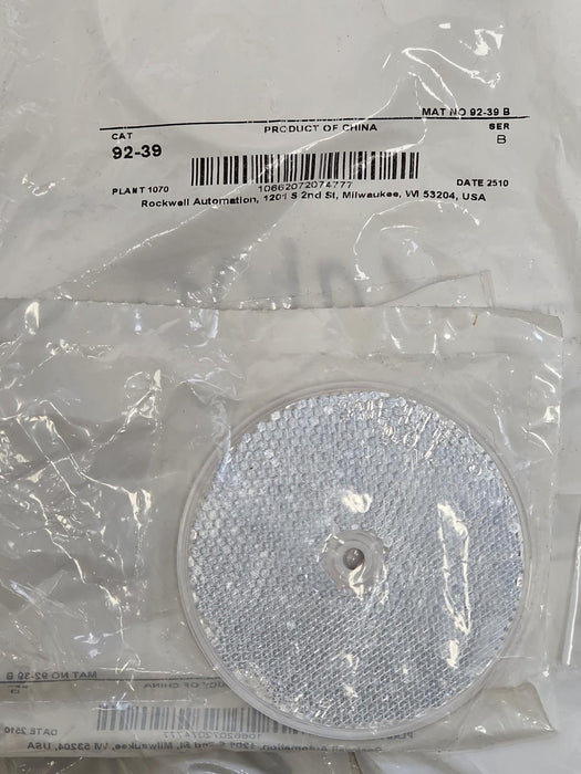 LOT OF 11 NEW ALLEN BRADLY 92-39 REFLECTORS 3'' DIA CENTER MOUNT SER. B