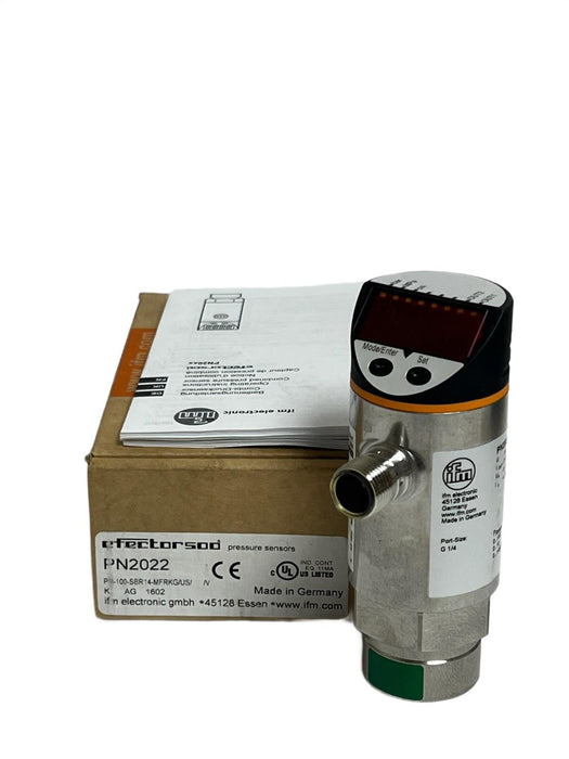 IFM PN2022 PN-100-SBR14-MFRKG/US/ /V Pressure Sensor w/Display  G 1/4 NSMP