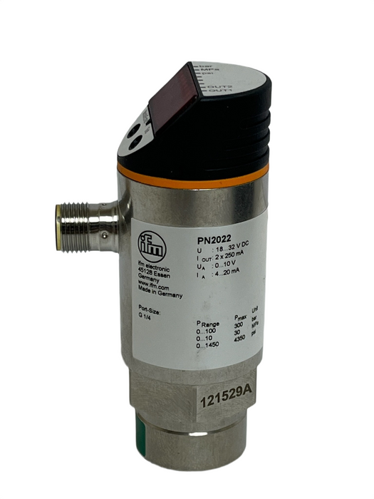 IFM PN2022 PN-100-SBR14-MFRKG/US/ /V Pressure Sensor w/Display  G 1/4 NSMP