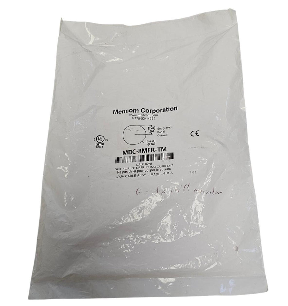 NEW MENCOM CORPORATION MDC-8MFR-TM 8 PL ML-FM THRU MOUNT RECEPTACLE