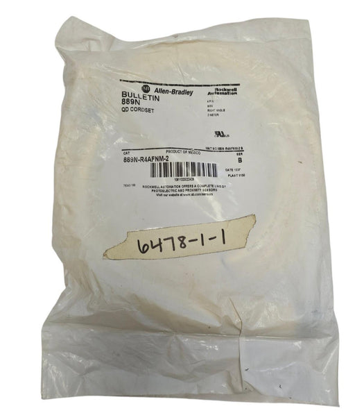 NEW ALLEN BRADLEY 889N-R4AFNM-2 QD CORDSET 4-PIN 2M 889NR4AFNM2 SER. B