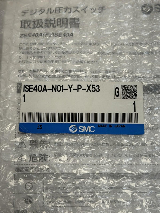 NEW SMC ISE40A-N01-Y-P-X53 PRESSURE SWITCH 12~24 VDC ISE40AN01YPX53