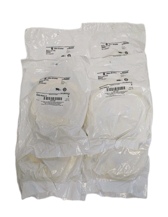 LOT OF 6 NEW ALLEN BRADLEY 889D-R4AC-5 QD CORDSETS 4-PIN 5M SER. B