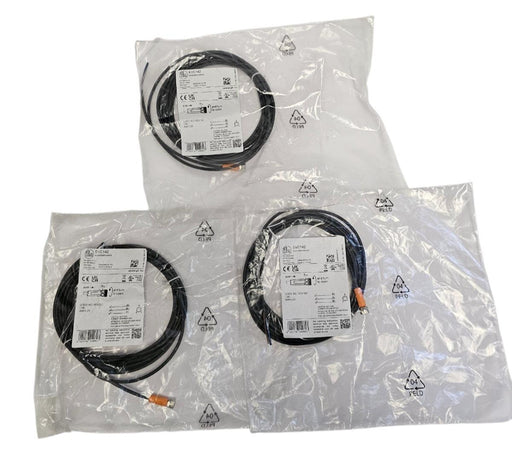 LOT OF 3 NEW IFM ADOGF030MSS0005H CONNECTION CABLES EVC142 LENGTH 5M