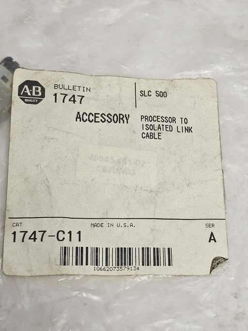 LOT OF 2 NEW ALLEN BRADLEY 1747-C11 SER. A PROCESSOR TO ISOLATED LINK CABLES