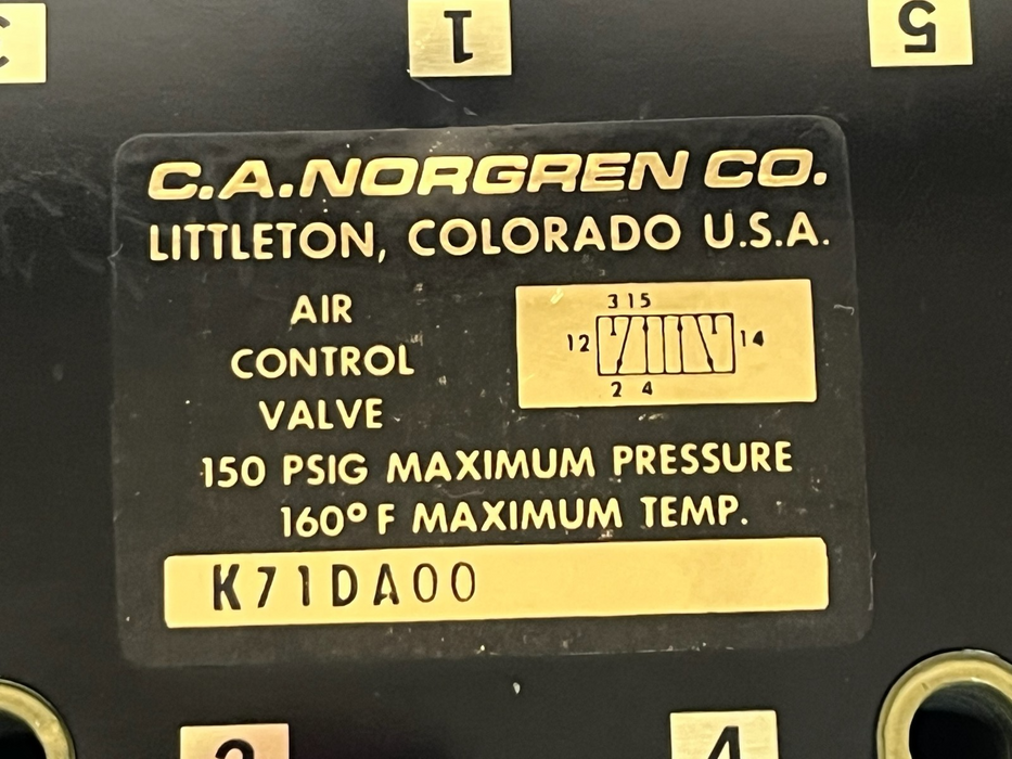 Norgren K71DA00 Nugget 200 Series Solenoid Air Control Valve 1/4" NPT 120V 150PS