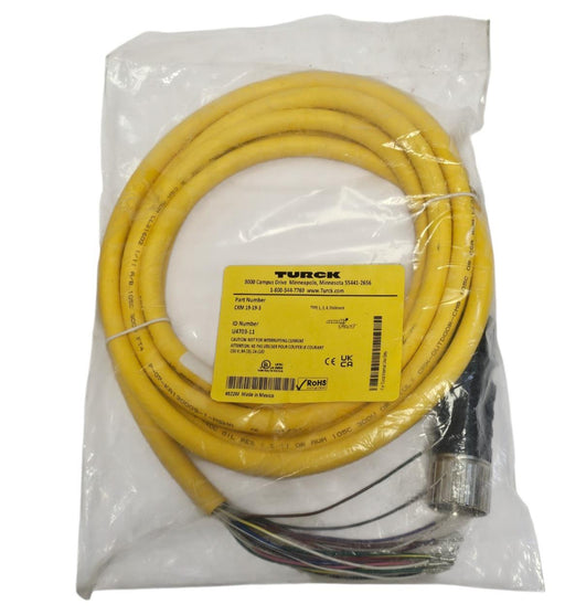 NEW TURCK CKM 19-19-3 CORDSET SINGLE ENDED ID NUMBER U4703-11 LENGTH 3M