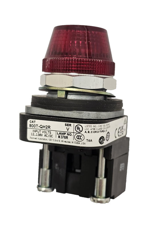 NEW ALLEN BRADLEY 800T-QH2R PILOT LIGHT 800TQH2R SER. V RED WITH 800TC-N374