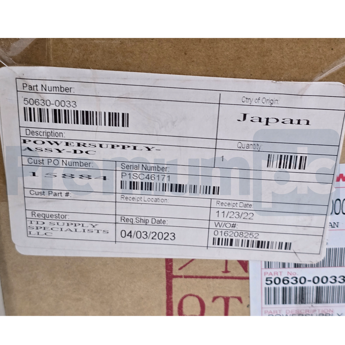 Kawasaki Robotics 50630-0033 AVR DC Power Supply Assy AVR50630-0033 OEM NSMP
