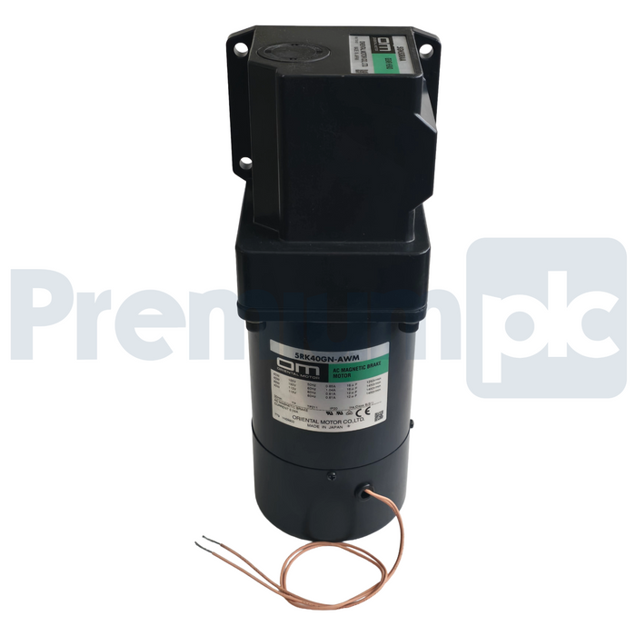 Oriental Motor 5RK40GN-AWMU Brake Motor w/ 5GN50RAA Gearhead 40W 115V 50:1 NSMP