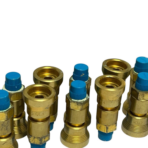 Lot of 13 Swagelok B-QC4-B-2PM Brass Quick-Connect Body QC4 Series 1/8" MNPT