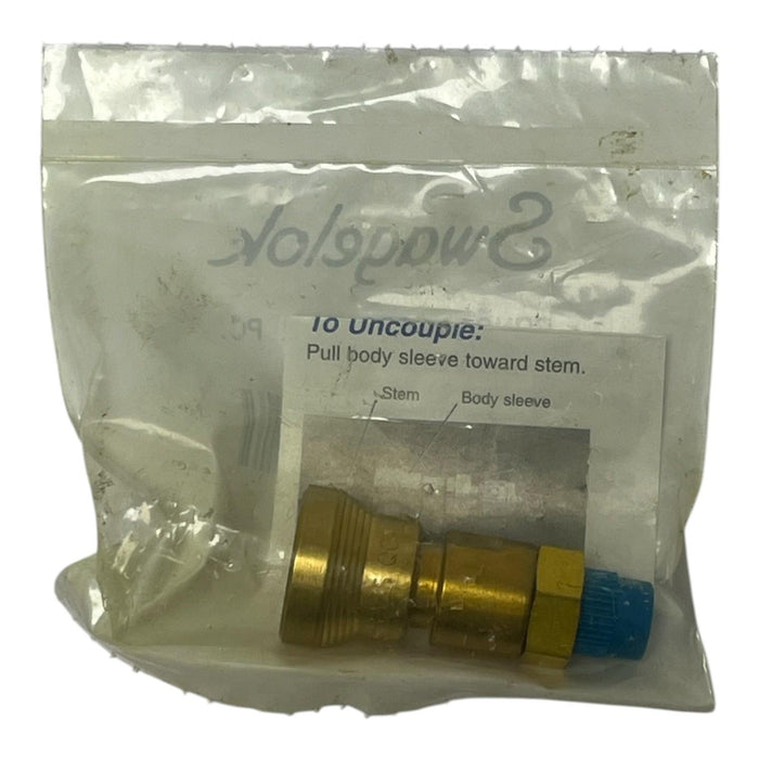 Lot of 13 Swagelok B-QC4-B-2PM Brass Quick-Connect Body QC4 Series 1/8" MNPT
