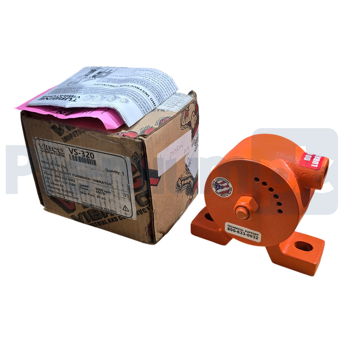 VIBCO VS-320 Pneumatic Turbine Vibrator 600lb Force 6000 VPM  3/8 NPT 80PSI NSMP