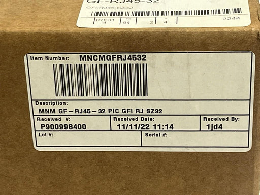 Mencom GF-RJ45-32 Panel Interface Connector GFCI Duplex & RJ45 Size 32 - New