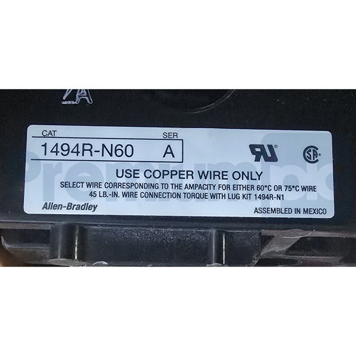 Allen-Bradley 1494R-N60 /A Rod Operated Disconnect Switch 60A 600V 3-Pole NSMP