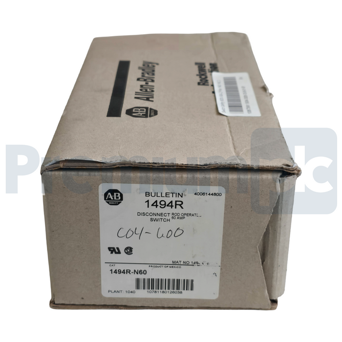 Allen-Bradley 1494R-N60 /A Rod Operated Disconnect Switch 60A 600V 3-Pole NSMP