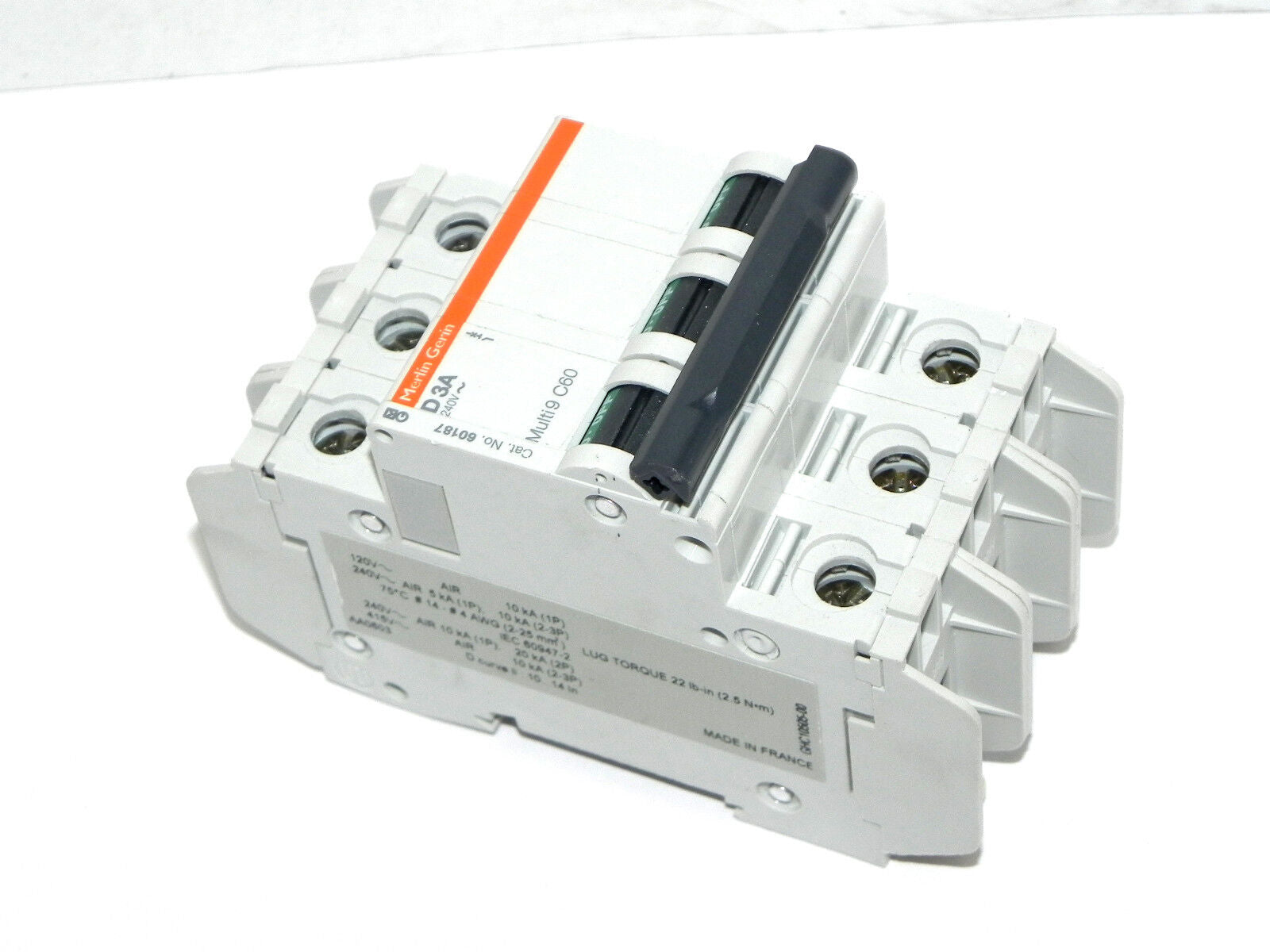 MERLIN GERIN 60187 CIRCUIT BREAKER D3A, 240V MULTI 9 C60