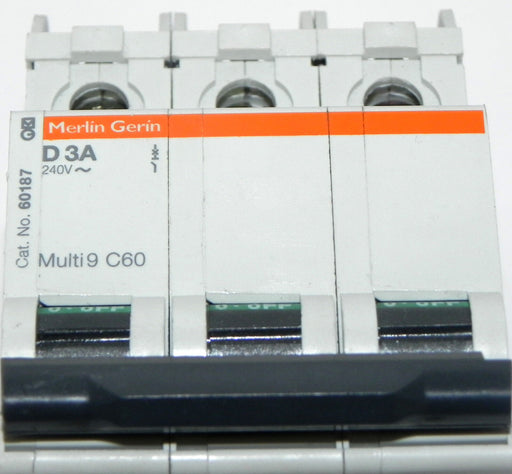 MERLIN GERIN 60187 CIRCUIT BREAKER D3A, 240V MULTI 9 C60