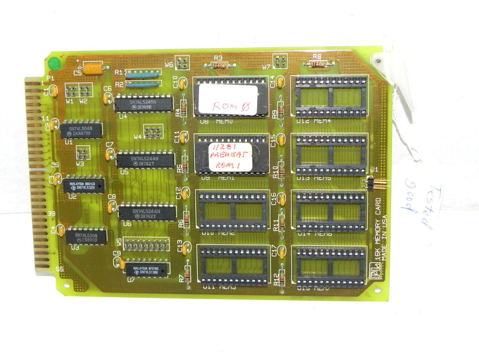 GD CALIFORNIA PWB108840 16K MEMORY CARD PWB 108840-001