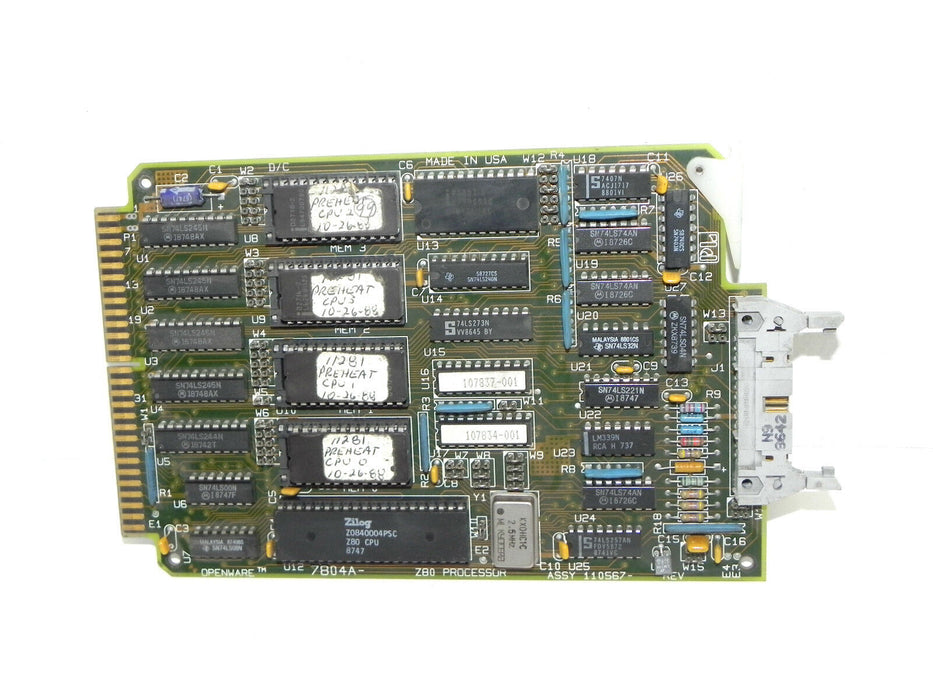 GD CALIFORNIA INC PWB 110568-002 PROCESSOR CARD Z80, PWB110568002, PWB110568-002