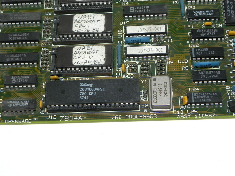 GD CALIFORNIA INC PWB 110568-002 PROCESSOR CARD Z80, PWB110568002, PWB110568-002