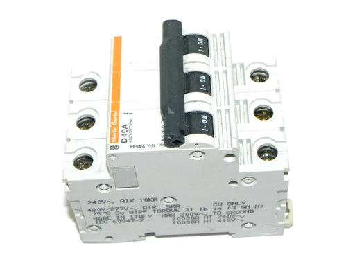 MERLIN GERIN 24544 CIRCUIT BREAKER 40AMP 3POLE 480Y/277VAC