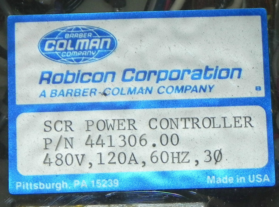 BARBER COLMAN 441306.00 SCR POWER CONTROLLER 480V, 120A, 60Hz