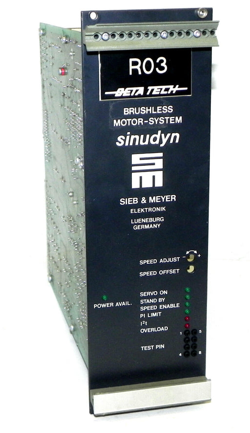 SINUDYN SIEB & MEYER 26.44.0007.4 BRUSHLESS MOTOR SYSTEM 26.44.0016.2 TYPE: M